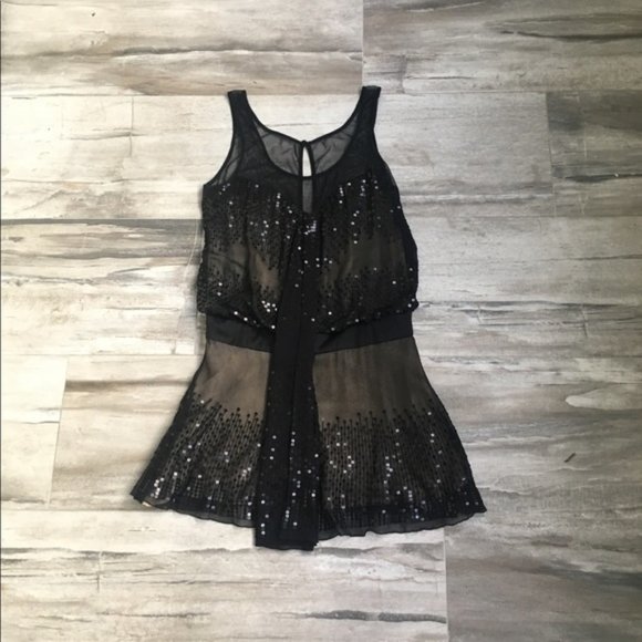 🎉HP🎉Bebe Black Sequin Mini Dress XS - Picture 1 of 4
